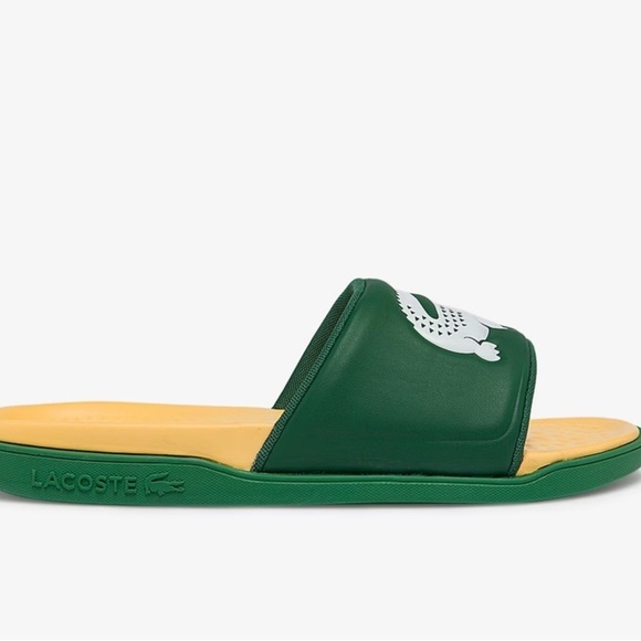 🏝️NWT LACOSTE Men's Croco Dualiste Slides - Picture 4 of 4